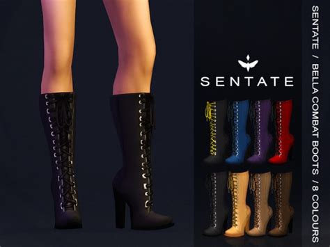 The Sims Resource Bella Combat Boots By Sentate Sims 4 Downloads
