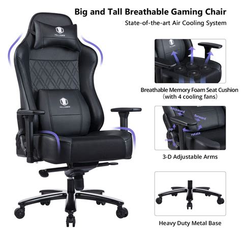 Buy Killabee Big And Tall Memory Foam Gaming Chair With 4 Cooling Fans