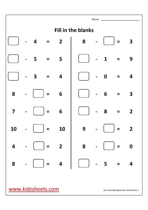 Year 1 Maths Worksheets Free Printable
