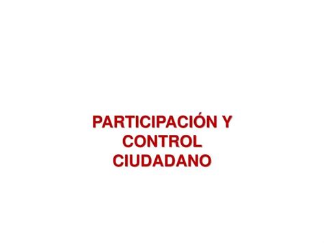 Ppt Participaci N Y Control Ciudadano Powerpoint Presentation Free