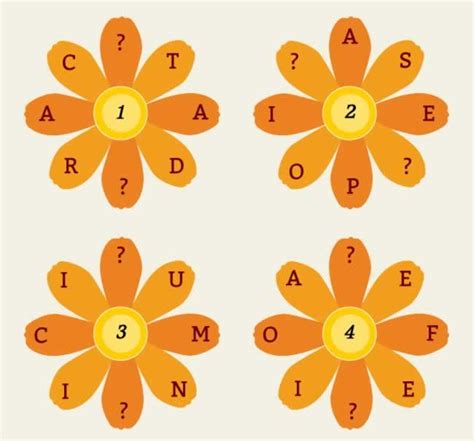 Flores Y Palabras Juego De Inteligencia Verbal El Club Del Ingenio Juegos Para Entrenar La