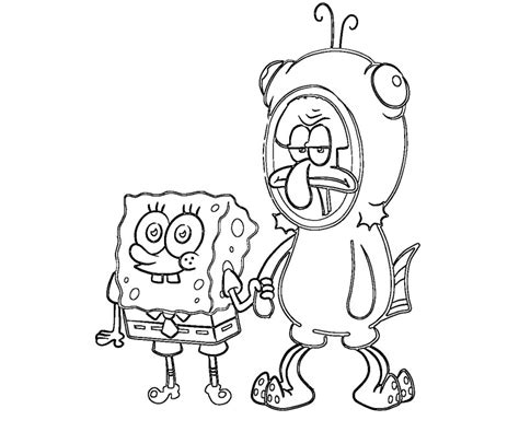Spongebob And Squidward Coloring Pages at GetColorings.com | Free
