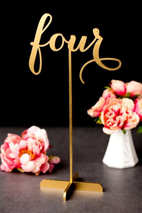 Wedding Table Numbers 1 12 Plus Top Table Free Standing Centerpieces