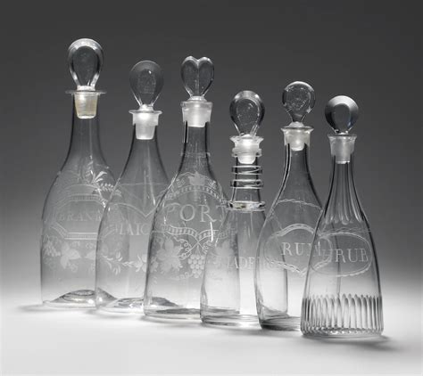Six English Engraved Glass Decanters And Stoppers Late 18th Century Christie S