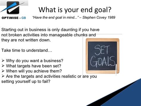 What Is Your End Goal