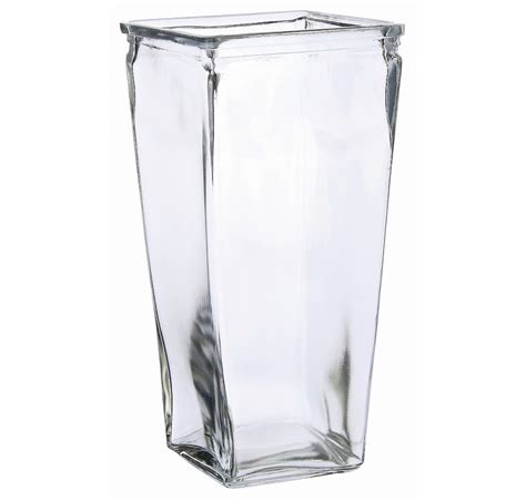 Tapered Clear Glass Vase