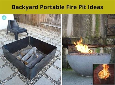 This fire pit is another easy design to make. Portable propane fire pit kit ideas and how to make a ...