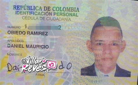 Aquíestá Tu Cédula De Ciudadanía Daniel Mauricio Obiedo Ramírez Villavo Alreves
