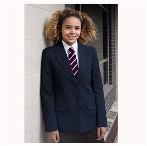 Trutex Girls Contemporary Sixth Form Navy Jacket Crested School Wear