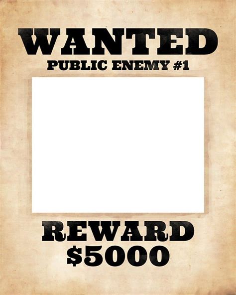 Photo Booth Frame Prop Printable Wanted Poster Wanted Sign Etsy