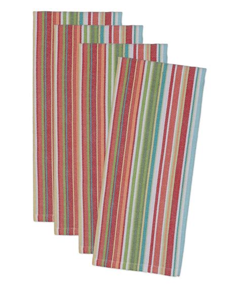 Design Imports Sea Spray Stripe Dish Towel Set Of Four Dish Towel