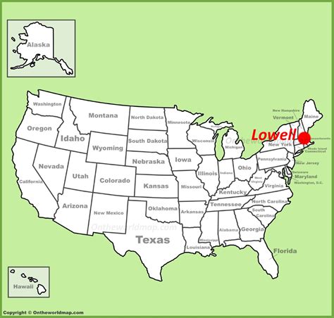 Lowell Location On The Us Map