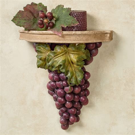 Grape Harvest Wall Shelf In 2019 Tuscan Decorating Tuscan Home