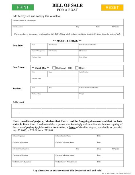 Free Fillable Florida Trailer Bill Of Sale Form Pdf Templates Free