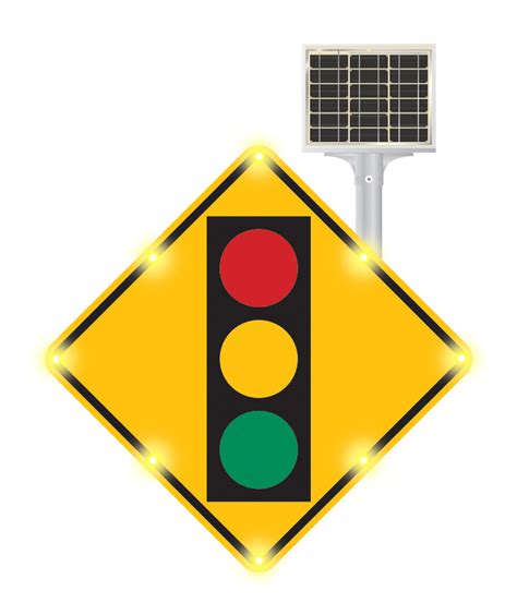 Blinkersign Flashing Led Signal Ahead Sign W3 3 Intersection