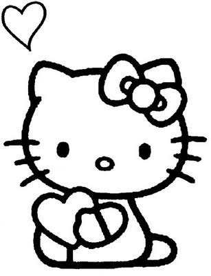 Hello kitty with a big heart. Valentines Day Coloring Pages: Hello Kitty Valentine ...