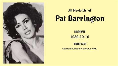 Pat Barrington Movies List Pat Barrington Filmography Of Pat Barrington YouTube