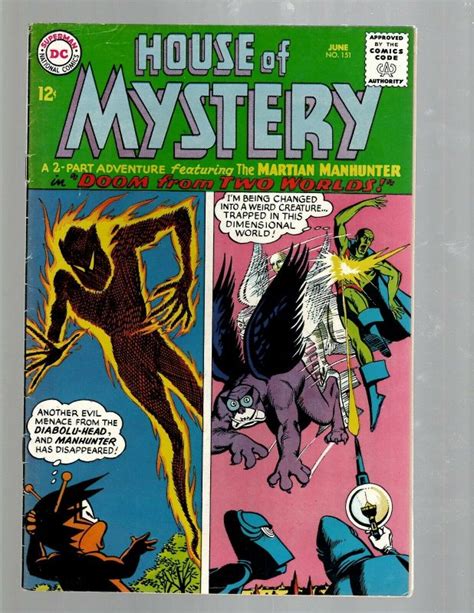 House Of Mystery Fn Dc Silver Age Comic Book Martian Manhunter Tw Comic Books Modern