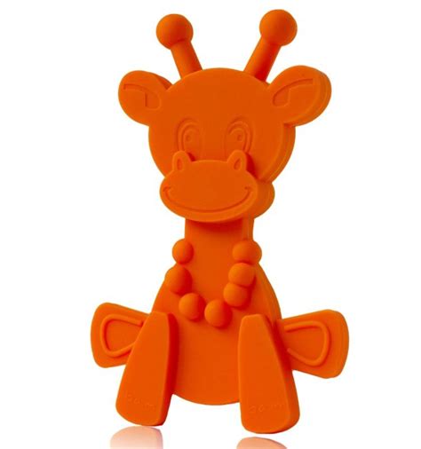 Teething Toy Giraffe Orange