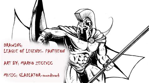 Drawing League Of Legends Pantheon Youtube