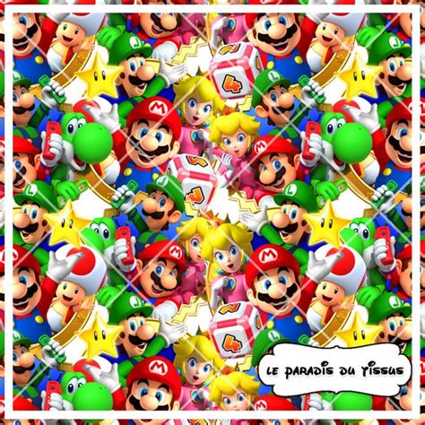 Mario Bros Seamless Pattern Fro Fabric Printing Etsy