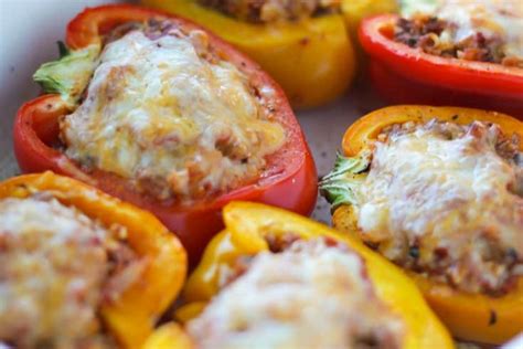 The Best Stuffed Peppers Without Rice Low Carb Whole Lotta Yum