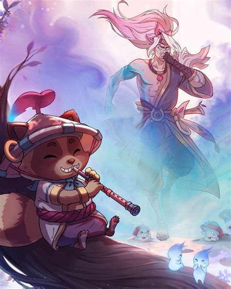 Teemo And Yasuo Spirit Blossom Blossom League Of Legends Fanart