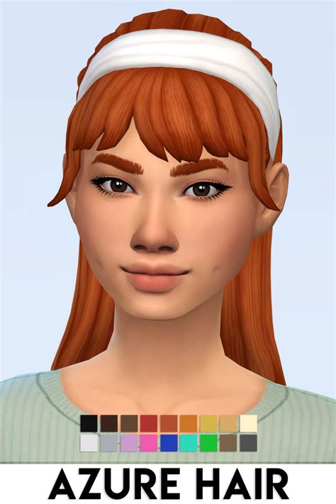 Azure Hair By Vikai Imvikai Sims 4 Sims Hair Sims 4 Custom Content