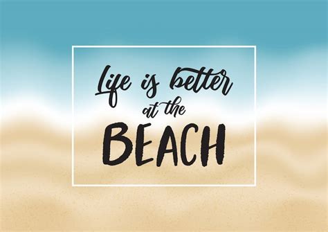 Premium Vector Inspirational Beach Quote