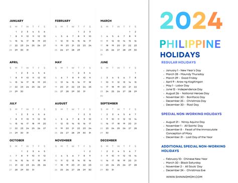 2024 Holiday Calendar Philippines Proclamation Printables For Free