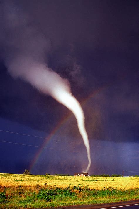 Tornado With Rainbow In Mulvane Kansas Photograph By Jason Politte