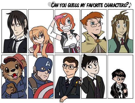 Can You Guess My Favorite Characters By Kaylamod On Deviantart