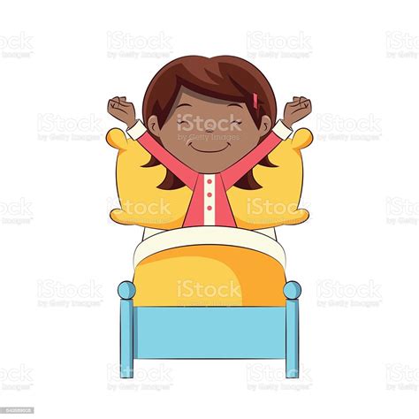 Little Girl Waking Up Stock Illustration Download Image Now Istock