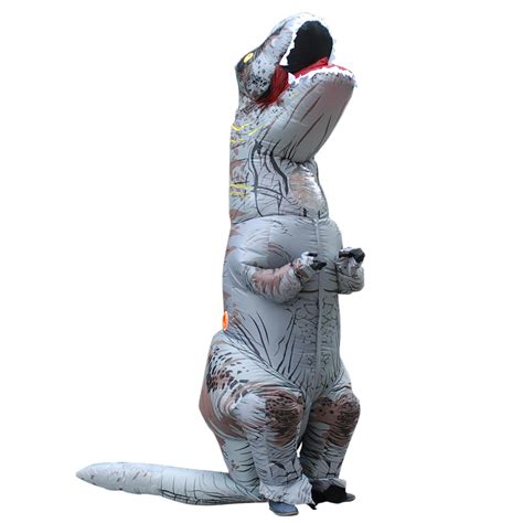 Danxen Adult Gray Polyester T Rex Inflatable Dinosaur Costume