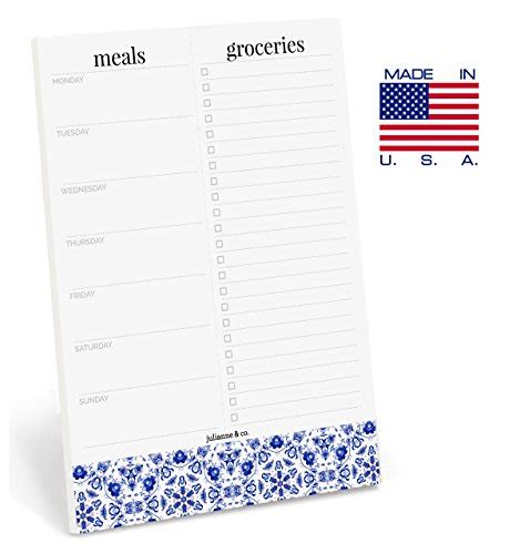 Weekly Magnetic Meal Planner Notepad By Julianne Co Food Planning