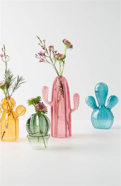 Anthropologie Glass Cactus Vase Nordstrom Glass Cactus Decor Home Decor