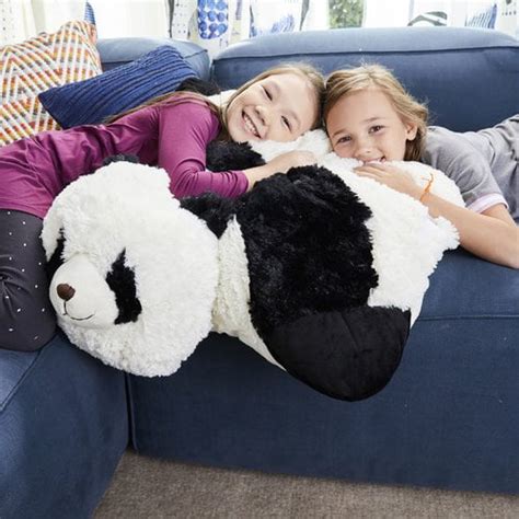 Pillow Pets Jumboz Comfy Panda Over Sized Plush Floor Pillow Walmart