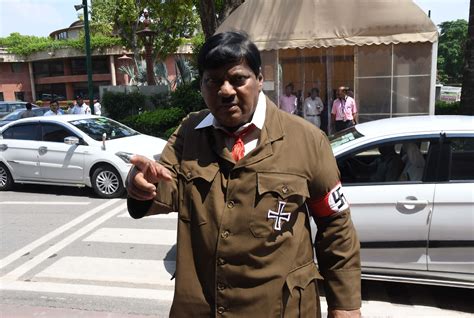 India Lawmaker Dresses Like Adolf Hitler To Urge Pm Narendra Modi Not