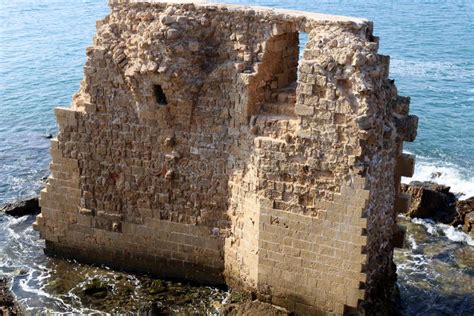 Ancient Crusader Fortress In The City Of Acre On The Shores Of The