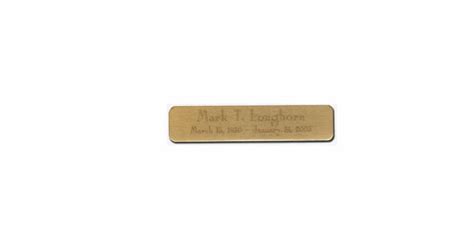 Brass Nameplate Engraved