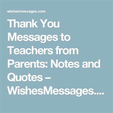 We did not find results for: Thank You Messages to Teachers from Parents: Notes and ...