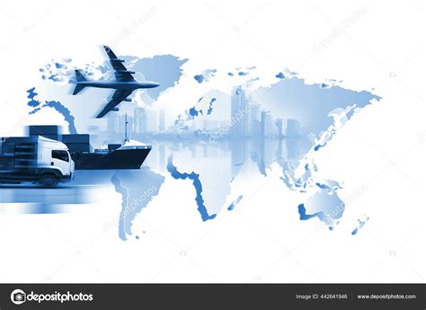 World Logistics World Map Logistic Network Distribution Background