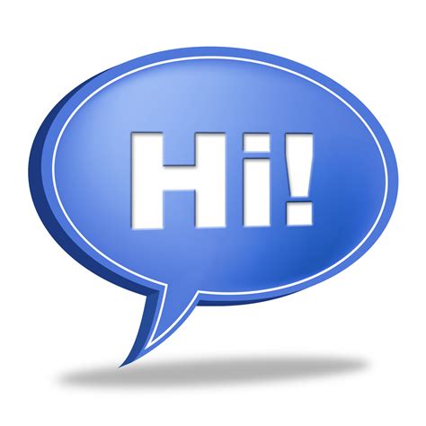 Free Photo Hi Speech Bubble Represents How Are You And Chat
