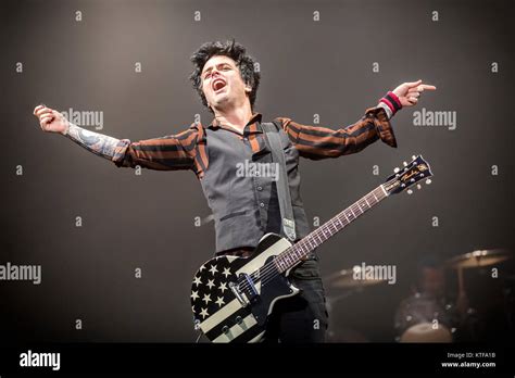 the american punk rock band green day performs a live concert at oslo spektrum here lead singer