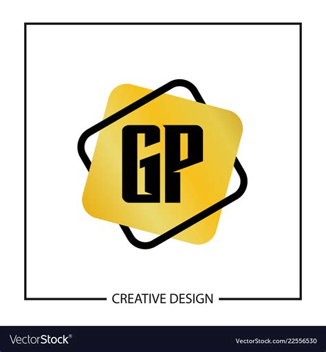 Initial Letter Gp Logo Template Design Royalty Free Vector