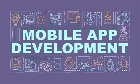 Mobile Application Development Word Concepts Banner By Bsd Studio