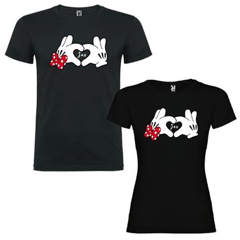 2 Camisetas Mickey And Minnie Mouse Pareja 3000