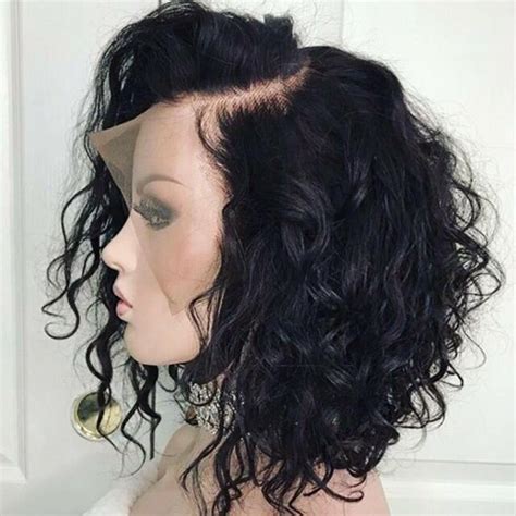Oulaer Hair 13x6 Deep Part Curly Human Hair Lace Front Wigs Side Part