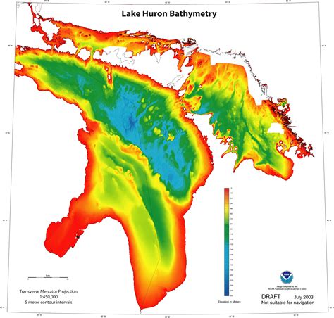All Sizes Color Bathymetric Map Of Lake Huron Flickr Photo Sharing