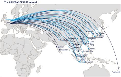 Air France Route Map Asia